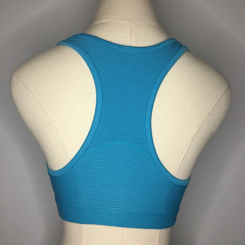 NIKE Turquoise Blue Racer Back Mesh Sports Bra XS Athletic Yoga Sporty